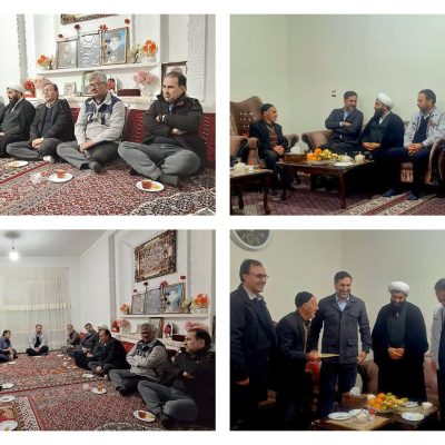 دیدار مدیر حوزه مدیرعامل صبانور با خانواده شهدای دوران دفاع مقدس در بیجار