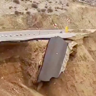 ریزش دلهرهآور در جاده ایذه-دهدز با بارشها؛ نقاط فرونشست نامشخص