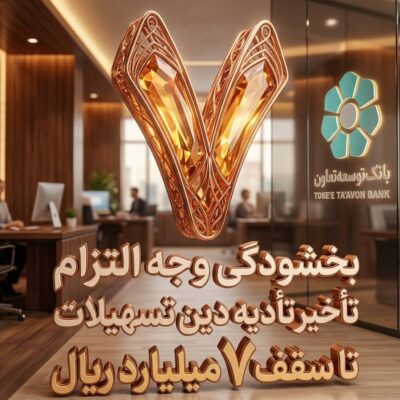 بخشودگی وجه التزام تسهیلات تا سقف 7 میلیارد ریال در بانک توسعه تعاون (ویژه شرایط جنگ رمضان)